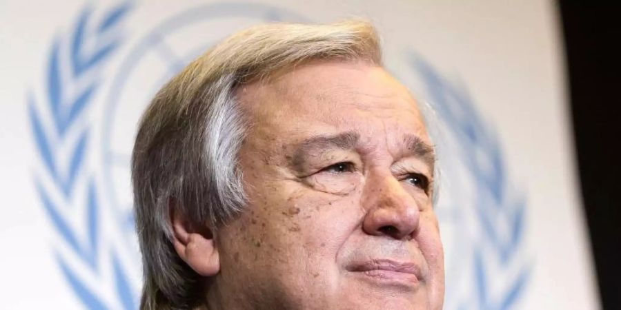 Antonio Guterres, Generalsekretär der Vereinten Nationen, sieht in der Zukunft eine wachsende Gefahr von Angriffen durch Bioterroristen. Foto: Cyril Zingaro/KEYSTONE/dpa