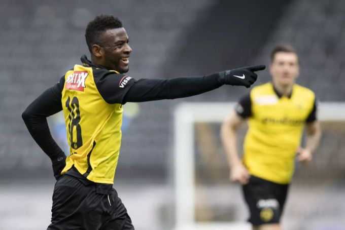 Kein seltenes Bild: Jean-Pierre Nsame jubelt nach einem Treffer für YB in der Super League. Super League