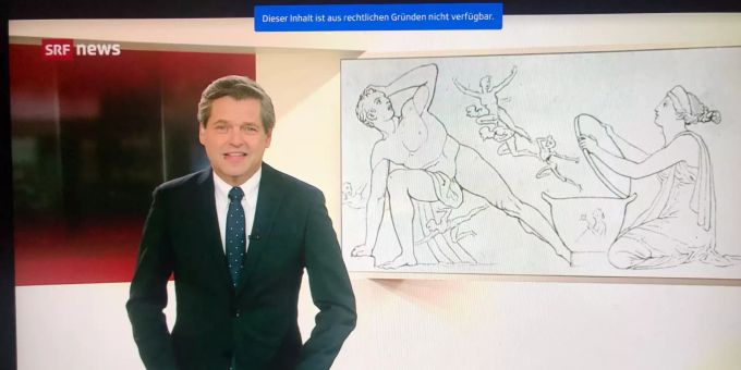 Die SRF-Sendung «10 vor 10» ist nicht mehr in voller Länge abrufbar: «Dieser Beitrag ist aus rechtlichen Gründen nicht verfügbar». SRF