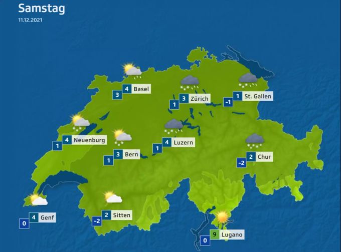 Das Wetter am Samstag. Wetter