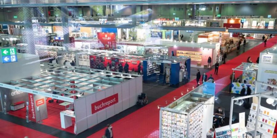 Viel Platz auf der Frankfurter Buchmesse. Foto: Sebastian Gollnow/dpa