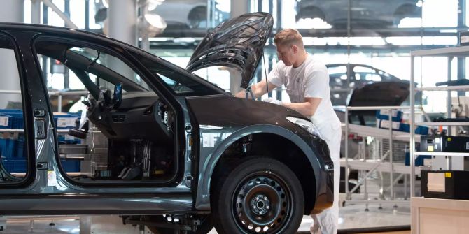 Autoindustrie - Produktion bei Volkswagen