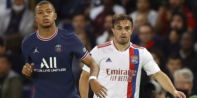 Xherdan Shaqiri im Spiel gegen Paris Saint-Germain. Xherdan Shaqiri