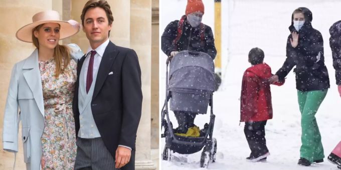 In Verbier VS - Prinzessin Beatrice flüchtet im Bus vor Schneesturm