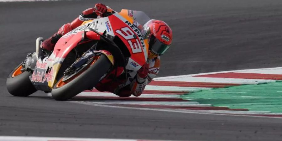 Der Spanier Marc Marquez leidet an Sehstörungen. Foto: Antonio Calanni/AP/dpa