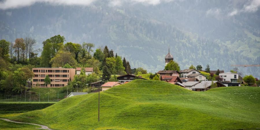 Blick auf Pfäfers im Kanton St. Gallen.