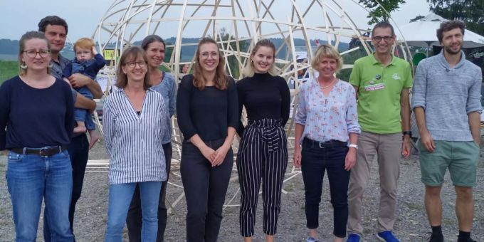Grossratskandidaten und -kandidatinnen der Bezirke Muri und Bremgarten (v.l.): Lea Küng (Regierungsratskandidatin Aargau), Michael Moos, Madeleine Küng, Rita Müller, Lydia Tobler, Dana Acker Grüne Muri