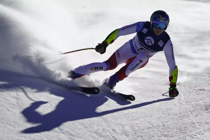 Marco Odermatt legt die schnellste Zeit in den Schnee von Beaver Creek. Marco Odermatt