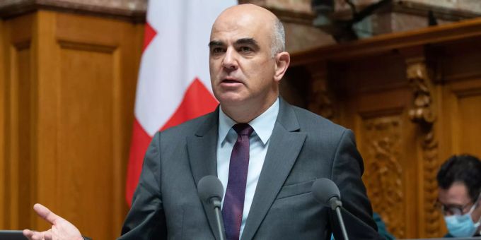 Bundesrat Alain Berset im Parlament. berset
