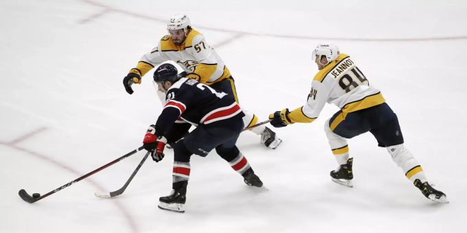 Die Nashville Predators müssen gegen Washington eine Niederlage einstecken. Predators Capitals Hockey