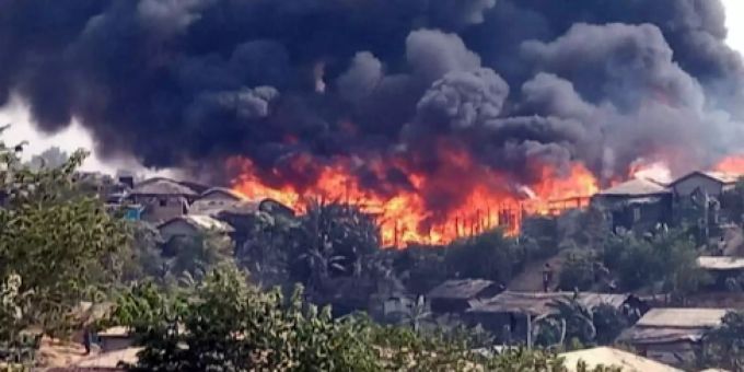 Ein Grossbrand im Flüchtlingslager in Bangladesh fordert mindestens sieben Tote und Tausende verloren ihre Unterkunft. Brand in Bangladesh