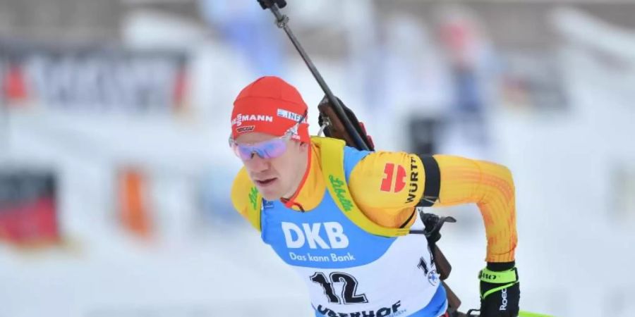 Wurde Zehnter im Sprint in Östersund: Roman Rees. Foto: Martin Schutt/dpa
