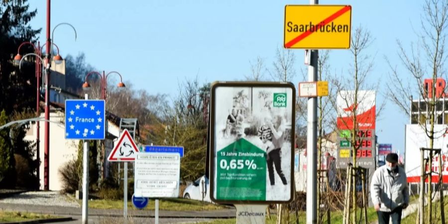 Die deutsch-französische Grenze bei Saarbrücken