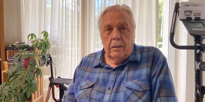 Marcel Haefelin ist 84-jährig und wohnt im Tertianum Résidence in Bern. marcel haefelin