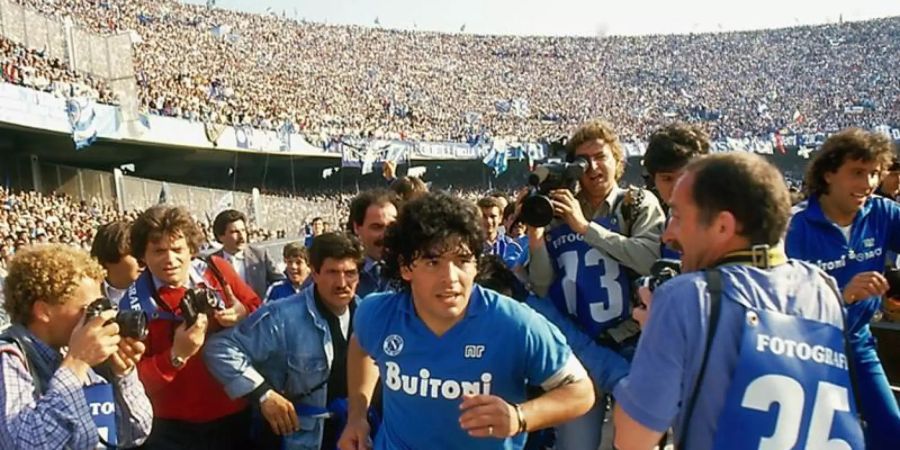 Diego Maradona verzückte in den 80er Jahren die Sportwelt. Foto: Alfredo Capozzi/DCM