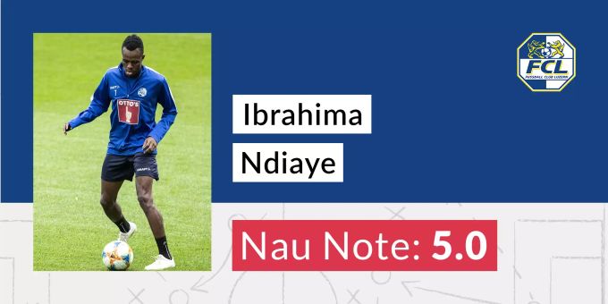 Die Nau-Note für Ibrahima Ndiaye. fc luzern