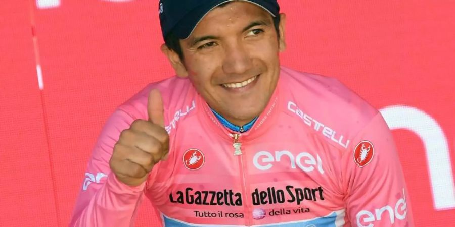 Steht vor dem Gesamtsieg beim 102. Giro d'Italia: Richard Carapaz. Foto: Gian Mattia D'alberto/Lapresse via ZUMA Press