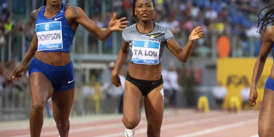 Die Perspektive täuscht: Elaine Thompson (links) war schneller als Dina Asher-Smith (ganz rechts).