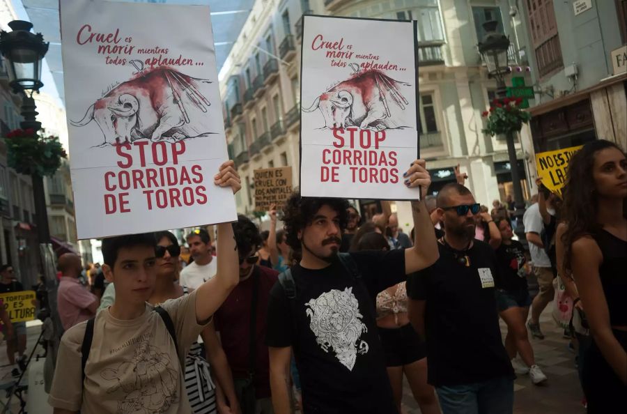 Protest gegen Stierkampf