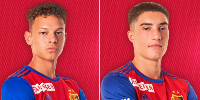 Die jungen Stürmer beim FCB: Julian Vonmoos und Tician Tushi. FCB