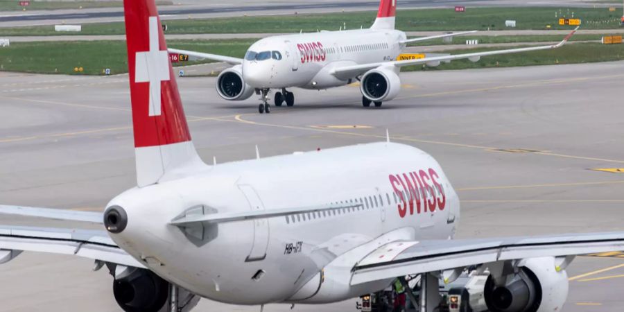 Swiss Flughafen Zürich Klimastreik