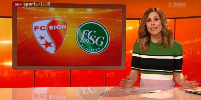 Rainer Maria Salzgeber moderiert in FC Sion Farben