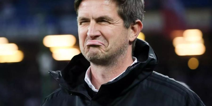 Verstimmt: HSV-Sportdirektor Ralf Becker. Foto: Christian Charisius