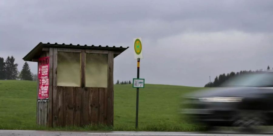 Haltestelle in Oberbayern