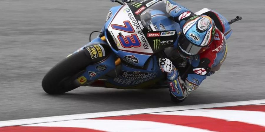 Der spanische Moto-2-Pilot Alex Marquez gewinnt in Le Mans. Foto: Vincent Phoon/AP