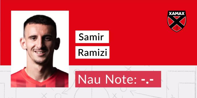 Die Nau-Note für Samir Ramizi von Xamax Ramizi Samir von Xamax