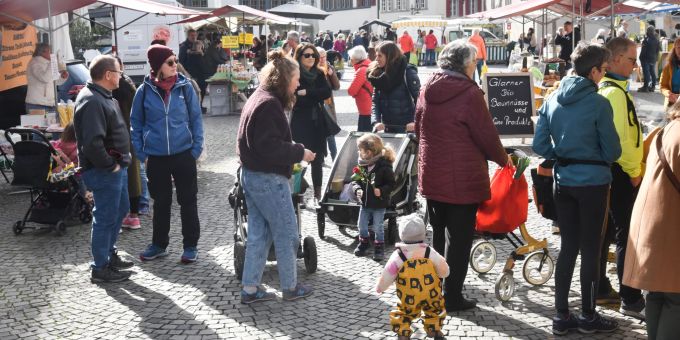 Der Freitagsmarkt in Rapperswil. Rapperswil