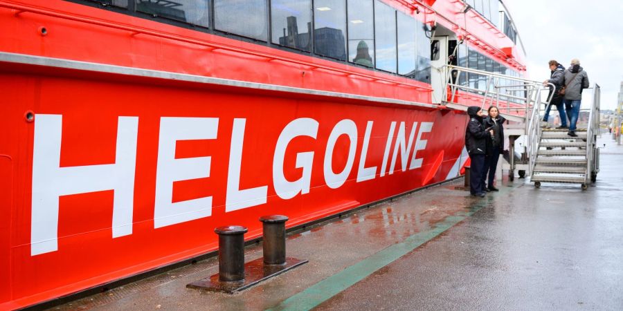 Der Helgoland-Katamaran «Halunder Jet» startet in die neue Saison.