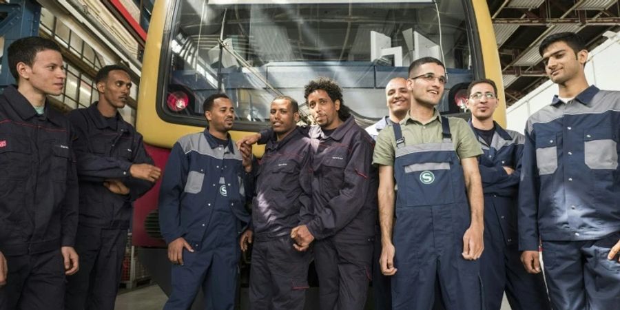 Geflüchtete Auszubildende bei der Deutschen Bahn