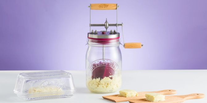 Rahm Glas Butter Butterfass