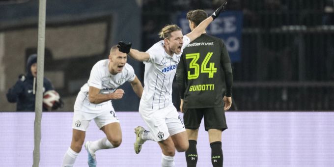 Der FC Zürich bejubelt den Siegtreffer gegen den FC St.Gallen. FC Zürich