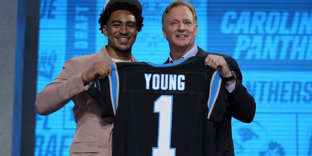 NFL Quarterback Young im Draft als Nummer eins zu den Panthers
