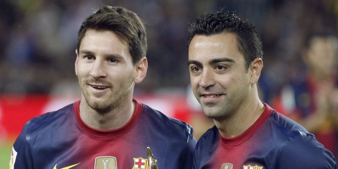 Messi Xavi FC Barcelona