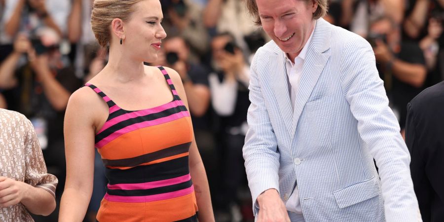 Scarlett Johansson und Regisseur Wes Anderson in Cannes.