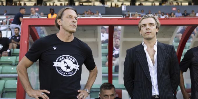 Paolo Tramezzani (links) ist wieder Trainer beim FC Sion. Rechts: Sportchef Barthélémy Constantin. FC Sion