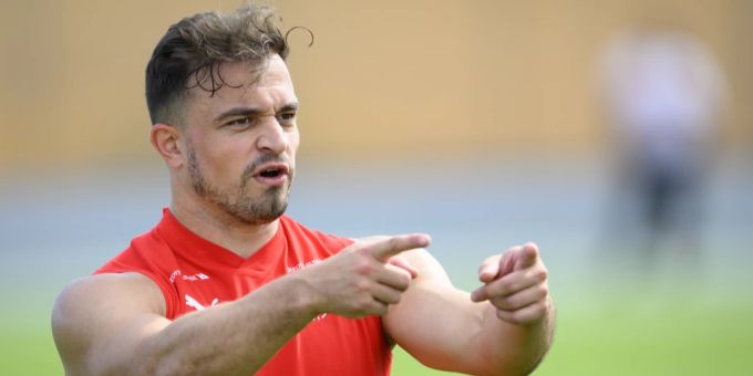 Xherdan Shaqiri im Training der Schweizer Nati. Xherdan Shaqiri