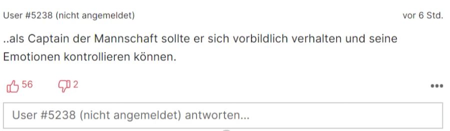 Dieser Nutzer findet den Ausraster insbesondere problematisch, weil Taulant Xhaka Captain des FCB ist.