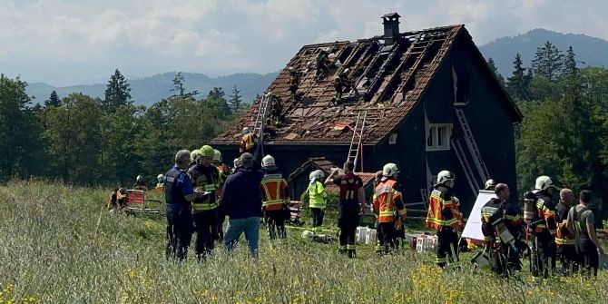 Wohnhausbrand in Niederteufen