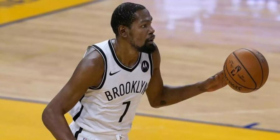 Will für die USA bei den Olympischen Spielen auflaufen: Kevin Durant. Foto: Jeff Chiu/AP/dpa