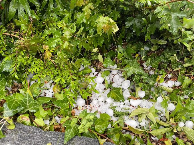 Nebst Starkregen fielen in den letzten Tagen auch Hagelkörner vom Himmel. Gewitter