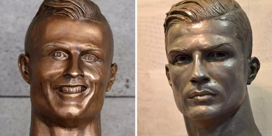 Die neue Ronaldo-Skulptur entspricht eher der Realität.