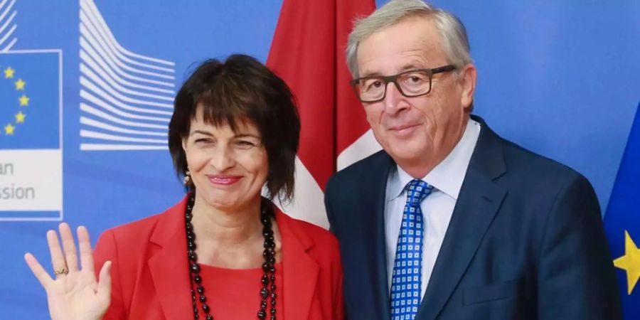 Jean-Claude Juncker und Doris Leuthard bei einem Treffen im April in Brüssel.