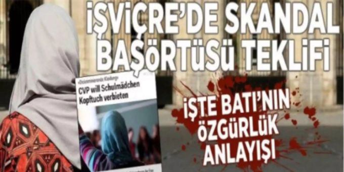 «Türkiye Bülteni» titelt: «Skandalöser Kopftuch-Vorschlag in der Schweiz.» «Türkiye Bülteni» titelt: «Skandalöser Kopftuch-Vorschlag in der Schweiz.»