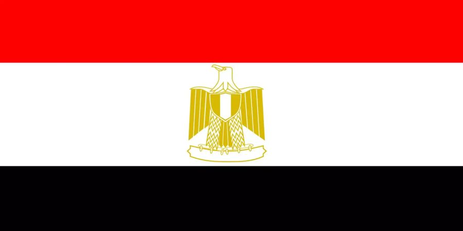 Die Flagge von Ägypten.