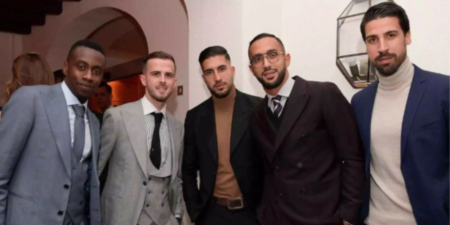 Die Juve Stars Blaise Matuidi, Miralem Pjanic, Emre Can, Medhi Benatia und Sami Khedira (v.l.).