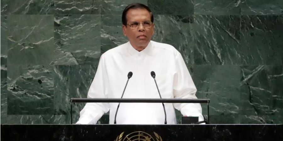 Sri Lankas Präsident Maithripala Sirisena bei der 73. UN-Generalversammlung in New York.